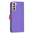 For Samsung Galaxy S21 5G BF13 Color Matching Cross Texture Leather Phone Case(Purple)
