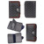 Menbense Short Fashion Leisure Magnetic Buckle Large Capacity 3 Fold Male Wallet(Black)