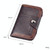 Menbense Short Fashion Leisure Magnetic Buckle Large Capacity 3 Fold Male Wallet(Black)