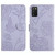 For Samsung Galaxy A02s Skin Feel Butterfly Peony Embossed Leather Phone Case(Purple)