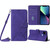 For OPPO Realme C21Y Crossbody 3D Embossed Flip Leather Phone Case(Purple)
