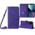For OPPO Realme 8 5G / V13 5G Crossbody 3D Embossed Flip Leather Phone Case(Purple)