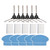 3 Pairs Side Brush+5 Filters+5 PCS Rag Accessories for Proscenic P1 P2 P3  Vacuum Cleaner