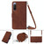 For Sony Xperia 10 III Crossbody 3D Embossed Flip Leather Phone Case(Brown)