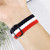 Nylon Braid Watch Band For Apple Watch Series 9&8&7 41mm / SE 3&SE 2&6&SE&5&4 40mm / 3&2&1 38mm(Orange+Brown)