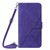 For Samsung Galaxy S21 FE 5G Crossbody 3D Embossed Flip Leather Phone Case(Purple)