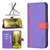 For OPPO Realme 9 Pro BF13 Color Matching Cross Texture Leather Phone Case(Purple)