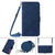 For OPPO Realme 9i / A36 / A76 / A96 4G Crossbody 3D Embossed Flip Leather Phone Case(Blue)