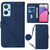 For OPPO Realme 9i / A36 / A76 / A96 4G Crossbody 3D Embossed Flip Leather Phone Case(Blue)