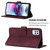 For Motorola Edge S / G100 Crossbody 3D Embossed Flip Leather Phone Case(Wine Red)