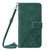 For Samsung Galaxy A03s 166mm Crossbody 3D Embossed Flip Leather Phone Case(Dark Green)