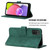 For Samsung Galaxy A03s 166mm Crossbody 3D Embossed Flip Leather Phone Case(Dark Green)