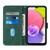 For Samsung Galaxy A03s 166mm Crossbody 3D Embossed Flip Leather Phone Case(Dark Green)