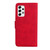For Samsung Galaxy A73 5G Skin Feel Pure Color Flip Leather Phone Case(Red)