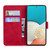 For Samsung Galaxy A73 5G Skin Feel Pure Color Flip Leather Phone Case(Red)