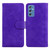 For Samsung Galaxy M52 5G Skin Feel Pure Color Flip Leather Phone Case(Purple)