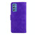 For Samsung Galaxy M52 5G Skin Feel Pure Color Flip Leather Phone Case(Purple)
