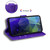 For Samsung Galaxy M52 5G Skin Feel Pure Color Flip Leather Phone Case(Purple)