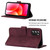 For Motorola Moto G 5G 2022 Crossbody 3D Embossed Flip Leather Phone Case(Wine Red)