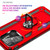 For Xiaomi Redmi 10C Shockproof TPU + PC Phone Case with 360 Degree Rotating Holder(Red)