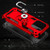 For Xiaomi Redmi 10C Shockproof TPU + PC Phone Case with 360 Degree Rotating Holder(Red)