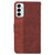 For Samsung Galaxy M23 / F23 Geometric Embossed Leather Phone Case(Brown)