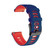 For Huawei Watch GT 42mm / 46mm 22mm Mixed-Color Silicone Watch Band(Dark Blue+Red)