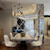 Rhombus Stitching Background Acrylic Mirror Decorative Stickers, Specification: Brown Large