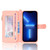For iPhone 13 Pro Max Litchi Texture Zipper Leather Phone Case (Pink)