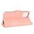 For iPhone 13 Pro Max Litchi Texture Zipper Leather Phone Case (Pink)