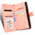 For iPhone 13 Pro Max Litchi Texture Zipper Leather Phone Case (Pink)