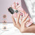 For Motorola Moto G71 5G Splicing Marble Flower Pattern TPU Phone Case(Pink Flower)