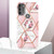 For Motorola Moto G71 5G Splicing Marble Flower Pattern TPU Phone Case(Pink Flower)