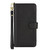 For iPhone 13 Pro Max Litchi Texture Zipper Leather Phone Case (Black)