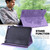For iPad mini 6 Peacock Embossed Pattern TPU + PU Leather Tablet Case(Purple)
