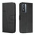 For vivo Y76 / Y76s Stitching Calf Texture Buckle Leather Phone Case(Black)