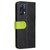 For OPPO Realme 9 Pro / V25 Stitching-Color PU Leather Phone Case(Green)