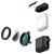 For AirPods 1/2 Wireless Earphone Protective Case with AirTag Case(Gold)