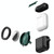 For AirPods 1/2 Wireless Earphone Protective Case with AirTag Case(Black)