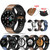 For Samsung Galaxy Watch 4 Classic 42mm 20mm Silicone Pasted Leather Watch Band(Dark Brown)