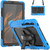 For Samsung Galaxy Tab S8+ 12.4 inch SM-X800 Silicone + PC Tablet Case with Shoulder Strap(Light Blue+Black)