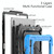 For Samsung Galaxy Tab S8+ 12.4 inch SM-X800 Silicone + PC Tablet Case with Shoulder Strap(Light Blue+Black)
