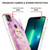 For Motorola Moto G50 5G Electroplating Marble Pattern IMD TPU Shockproof Phone Case with Ring Holder(Purple 001)