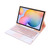 A610B-A Candy Color Bluetooth Keyboard Leather Case with Pen Slot & Touchpad For Samsung Galaxy Tab S6 Lite 10.4 inch SM-P610 / SM-P615(Pink)