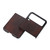 For Samsung Galaxy Z Flip 3 5G Yellow Cow Texture PU Phone Case(Coffee)