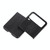 For Samsung Galaxy Z Flip 3 5G Yellow Cow Texture PU Phone Case(Black)