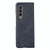 For Samsung Galaxy Z Fold3 5G Cowhide Texture PU Phone Case(Blue)