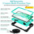 For Samsung Galaxy Tab S8 / Tab S7 Contrast Color Robot Silicone + PC Tablet Case(Black+Aqua)