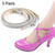 3 Pairs Cross Section High Heels Leather Shoes Anti-Heel Laces(Grey)