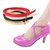 3 Pairs Cross Section High Heels Leather Shoes Anti-Heel Laces(Grey)